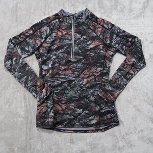 Hind Jacket Womens L Black 1/4 Zip Mock Neck Athletic Track Workout Stretch